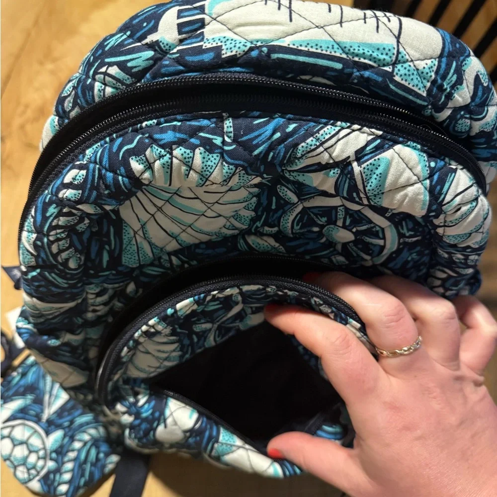 Vera Bradley Small Nautical Seashell Mini Backpack with Pouch “Shore enough” NWT - Picture 4 of 6